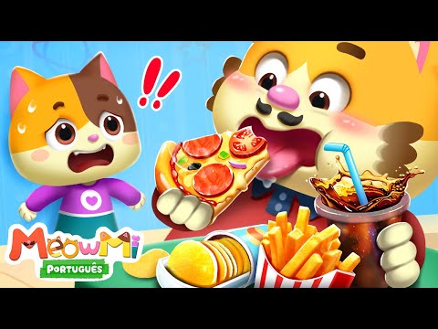 🐱 Show da Família Gato - A Barriga Enorme do Papai 🍖🍗 | 1 Hora de Compilações Engraçados