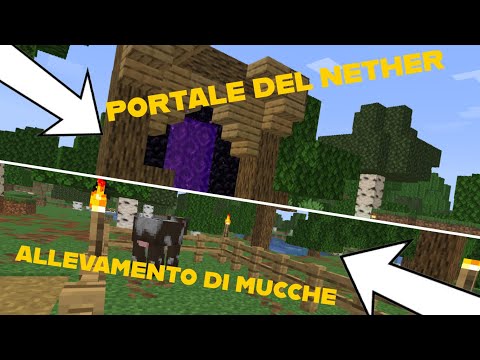 IL NUOVO PORTALE DEL NETHER E L'ALLEVAMENTO DI MUCCHE!! ZakoCraft - Minecraft ITA
