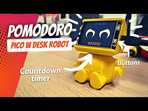 YouTube Thumbnail for Build your own Cute Pomodoro Desk Robot - HeyBot!