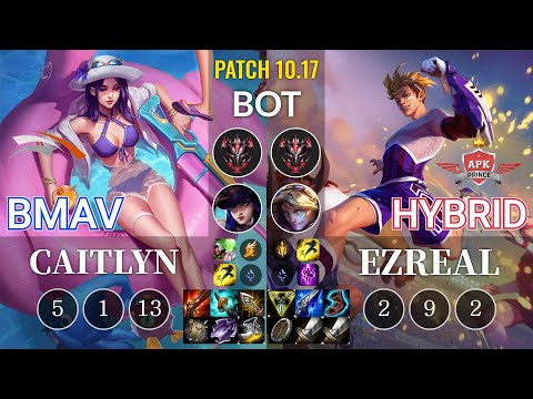 HLE Bmav Caitlyn vs APK HyBrid Ezreal Bot - KR Patch 10.17