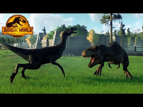 Therizinosaurus Vs T-Rex Vs Spinosaurus Vs Pyroraptor Dinosaurs Fighting - JWE2