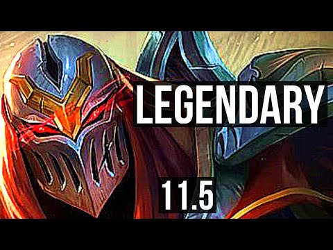 ZED vs YASUO (MID) | 14/1/6, Legendary, 1.8M mastery, 6 solo kills, 700+ games | BR Diamond | v11.5