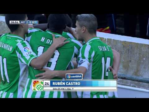 Gol de Rubén Castro (2-0) en el Real Betis - Getafe CF - HD