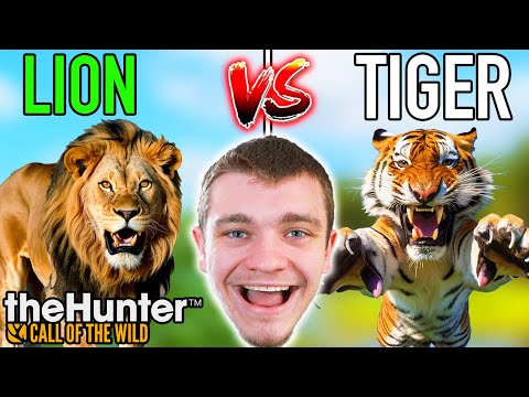 I Hunted Lions VS Tigers in Hunter Call of the Wild! 