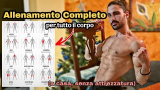 Allenamento Completo a casa SENZA ATTREZZATURA - tutti gli esercizi possibili 