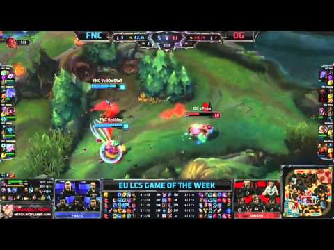 Fnatic Rekkles Kalista VS Origen xPeke Twisted Fate Highlights   2015 EU LCS Summer W7D2