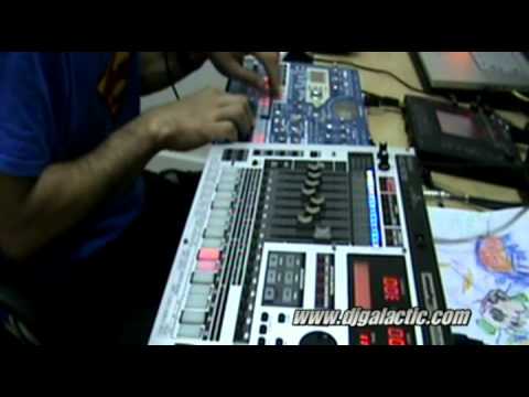 DJ Galactic - Roland MC-808 with Korg Electribe EMX1 Live Mix