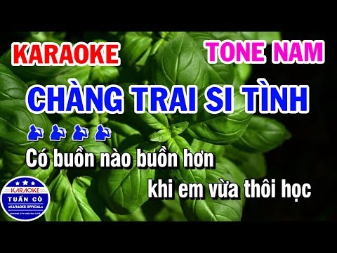 Karaoke Chàng Trai Si Tình | Nhạc Sống Tone Nam Dễ Hát | Karaoke Tuấn Cò