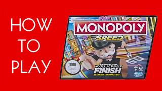 How To Play Monopoly Speed Board Game By Hasbro