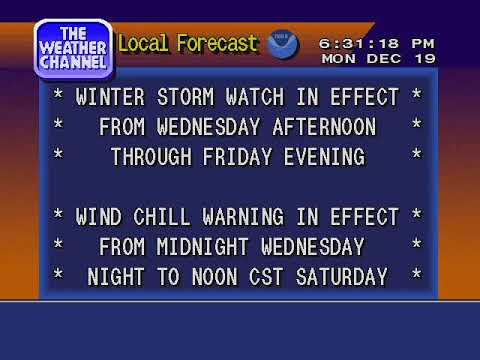 Much colder this Dec. - WeatherSTAR 4000 simulated local forecast (1 of 2)