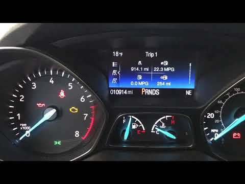 2017 Ford Escape Reset Oil Change Indicator