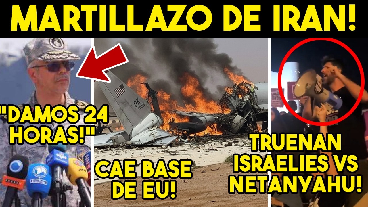 IRAN SACA APLANADORA! GOLPE TOTAL A BASE DE EU. VAN POR RESCATE A NETANYAHU. INVASION COLAPSA