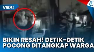 Detik-detik Pocong Jadi-jadian Ditangkap Basah Warga saat Teror Rumah Tengah Malam di Tangerang