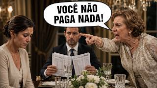 Minha sogra disse na frente de todos que eu não pagava nada. Então o contador abriu as contas