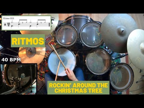 RITMOS de ROCKIN’ AROUND THE CHRISTMAS TREE en BATERÍA – Brenda Lee (6 Ritmos Fáciles)