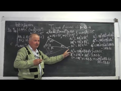 1/2 966 Aria triunghi in diverse variante Intersectia medianelor Teorema Pitagora generalizata Cls 7