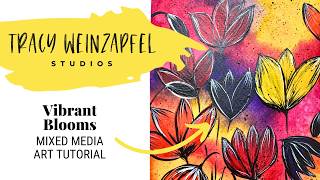Vibrant Floral Watercolor Tutorial (Mixed Media Flower Painting for Beginners)