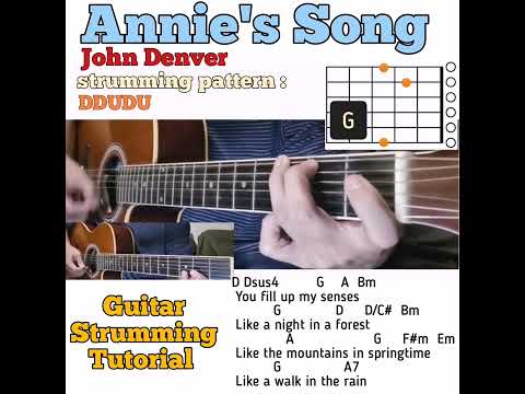 Annie's Song - John Denver guitar chords w/ lyrics & strumming tutorial