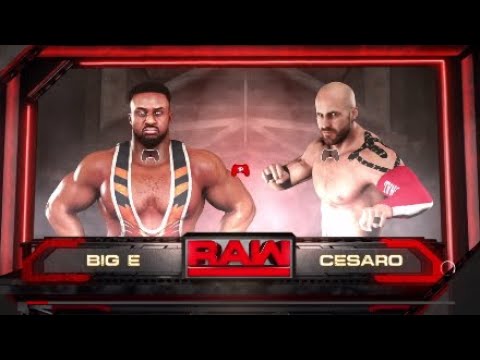 WWE2K18 January Week 1 Raw Match 1 Big E vs Cesaro