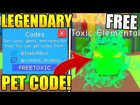 FREE LEGENDARY PET CODES IN BUBBLE GUM SIMULATOR TOY UPDATE! Roblox