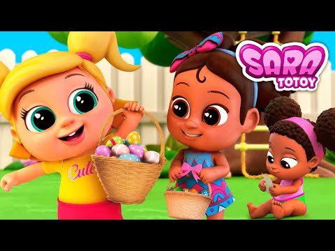 Capa de Desenho Educativo Infantil -  Historinha da Sara e os Ovinhos de Páscoa!! Em português