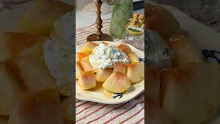 桃とアールグレイのグリークヨーグルト🍑🤍 #カップル #簡単レシピ #まいにちごはん #cooking
