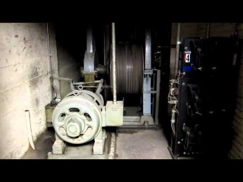Antique Lee Hoff Freight Elevator Machine Room at Warehouse