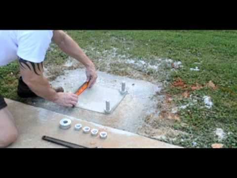 Barbarian Destroyer Basketball System Installation: Leveling the anchor kit