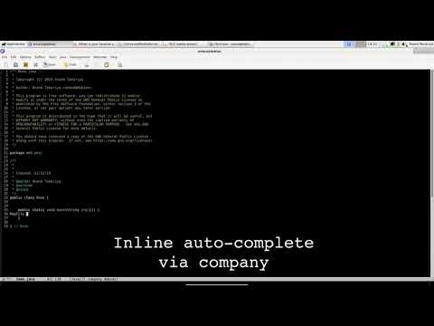 GNU Emacs as a lightweight Java IDE (Auto-suggest)
