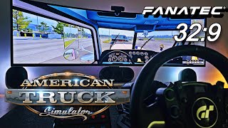 American Truck Simulator Long Haul on Samsung Odyssey 49" OLED 🚚 MadMax Style⚡️with Fanatec CSL DD 🎮