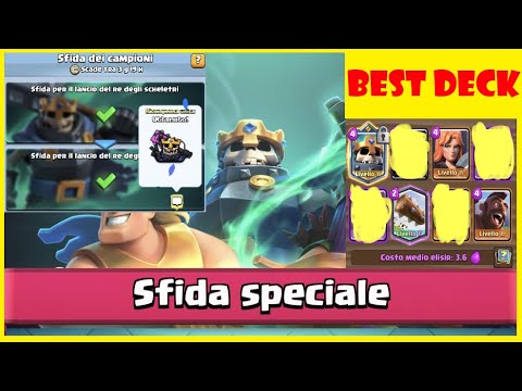 SFIDA DEI CAMPIONI (Re Scheletro) Vinta BEST DECK - EMOTE Sbloccata - Clash royale ita