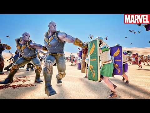 20,000 Romans stuck between Thanos and Hulk | Ultimate Epic Battle Simulator | UEBS