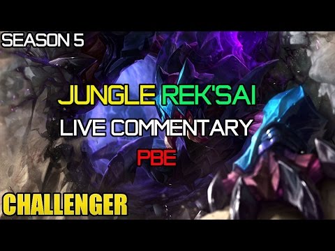 ✔ Rek'sai Jungle Carry - Ep. 34 | PBE | LIVE Commentary Gameplay | League of Legends
