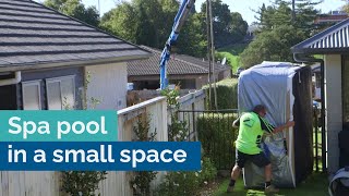 How to install a spa in a small backyard