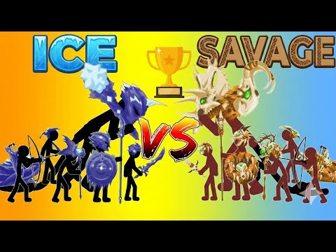 Ice vs Savage ❄️🔥 Epic Battle | Stick War Legacy | CHERRY MAGIC WORLD