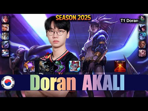 T1 Doran AKALI vs IRELIA Top - Patch 25.18 KR Ranked | lolrec