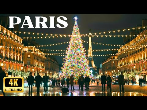 🇫🇷 21 Dec 2025 - Paris Christmas Walk 4K60fps HDR ✨ -Beautiful Christmas Light-