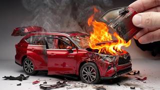 Toyota Highlander Diecast Crash Test in Slow Motion 💥 Realistic Damage! RP