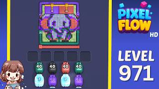 Pixel Flow Level 971 Solution Walkthrough