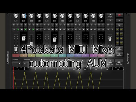 App 4Pockets MIDI Mixer automating AUM HQ (iPad5 - Zé Osório)