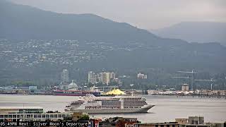 Silver Moon Departure in Moody Vancouver | Spin off the Dock from the Luxury Cruise Ship #cruise