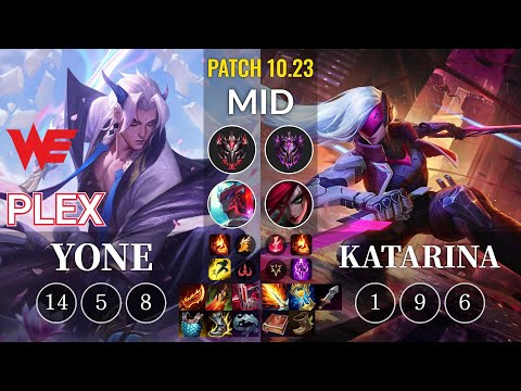 WE Plex Yone vs Katarina Mid - KR Patch 10.23