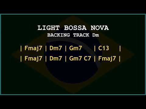 Light bossa nova backing track Dm / F major