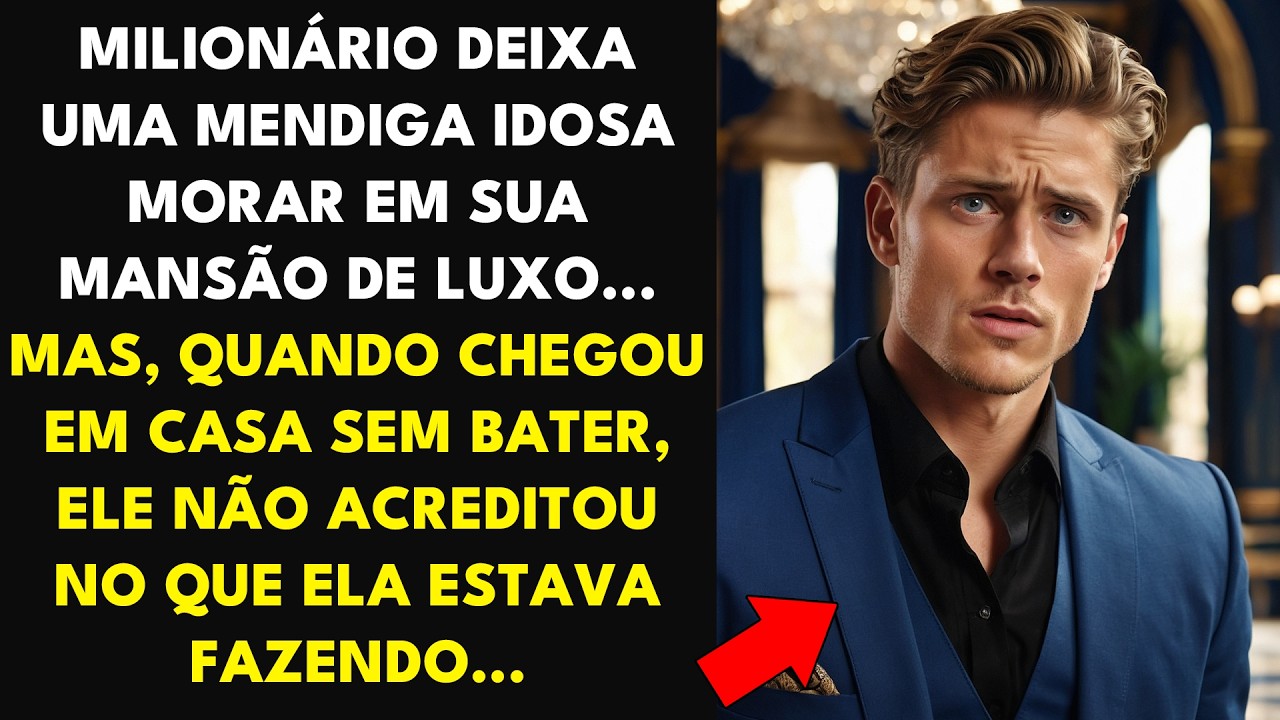 MILIONÁRIO DEIXA UMA MENDIGA IDOSA MORAR EM SUA MANSÃO DE LUXO... MAS, QUANDO CHEGOU EM CASA...