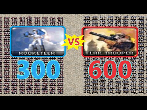Rocketeers vs Flak Troopers - Same Cost - Red Alert 2