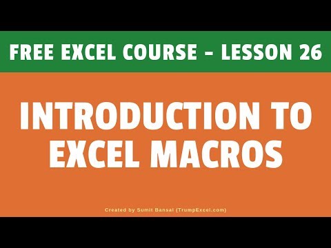 Introduction to Excel Macros For Excel VBA Beginners | FREE Excel Course