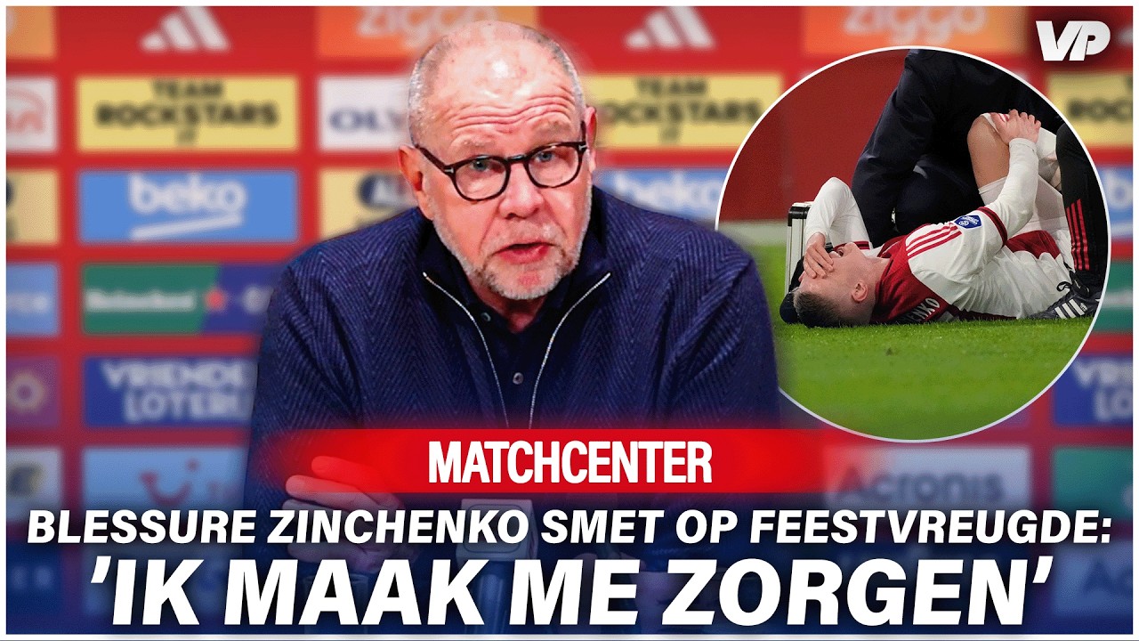 Blessure Zinchenko zet domper op fraaie Ajax-zege: 'Ik maak me zorgen'