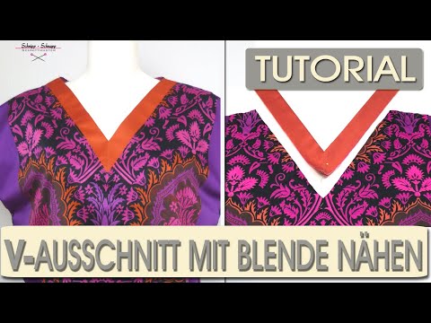 V - Ausschnitt mit Blende nähen