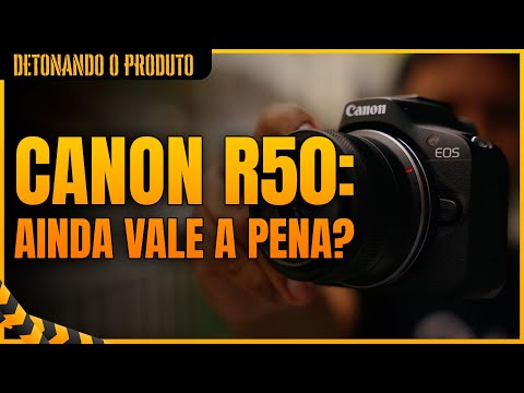 Câmera Canon EOS R50 Mirrorless com Lentes RF-S 18-45mm e 55-210mm