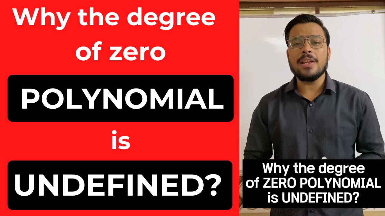 Why the degree of ZERO Polynomial is UNDEFINED? | Class 10 | Math | Chapter 2 | Polynomials | CBSE